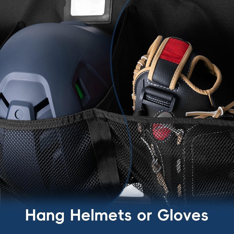 KAVIGOR Baseball/Softball Dugout Organizer - 15+ Helmet & Glove Storage Bag - Image 2