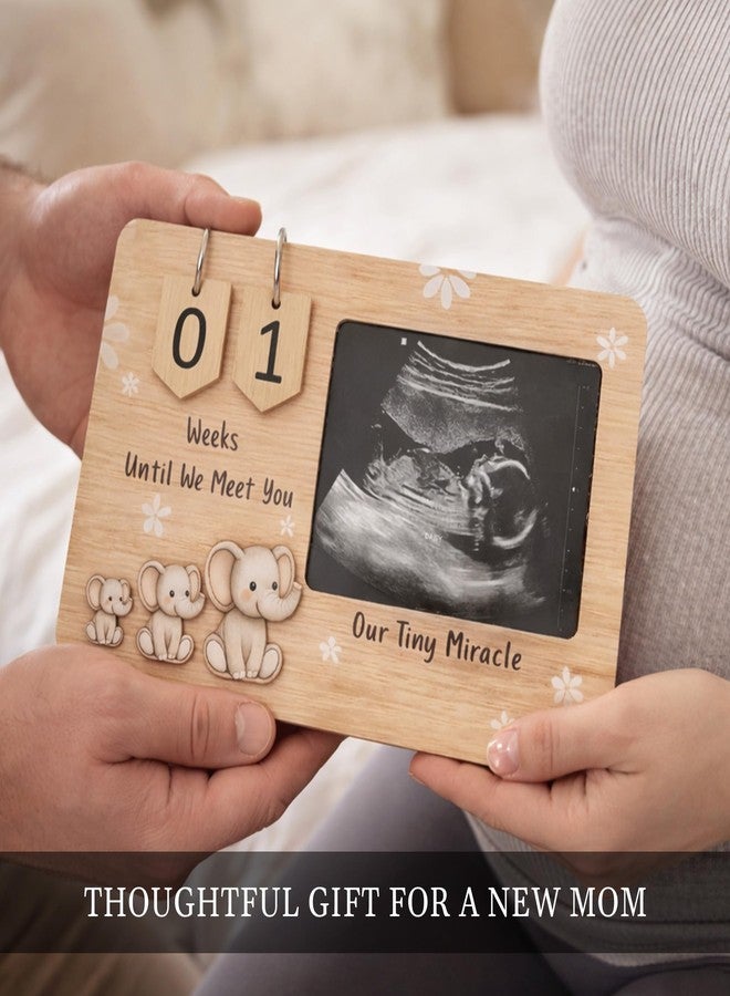 Sensemory Sonogram Picture Frame, Ultrasound Picture Frames with Baby Countdown Weeks, Best Pregnancy Gifts for Expecting Mom, First Mothers Day Gifts for New Mom, New Parents, Moms Dad To Be (Wood) - Image 5