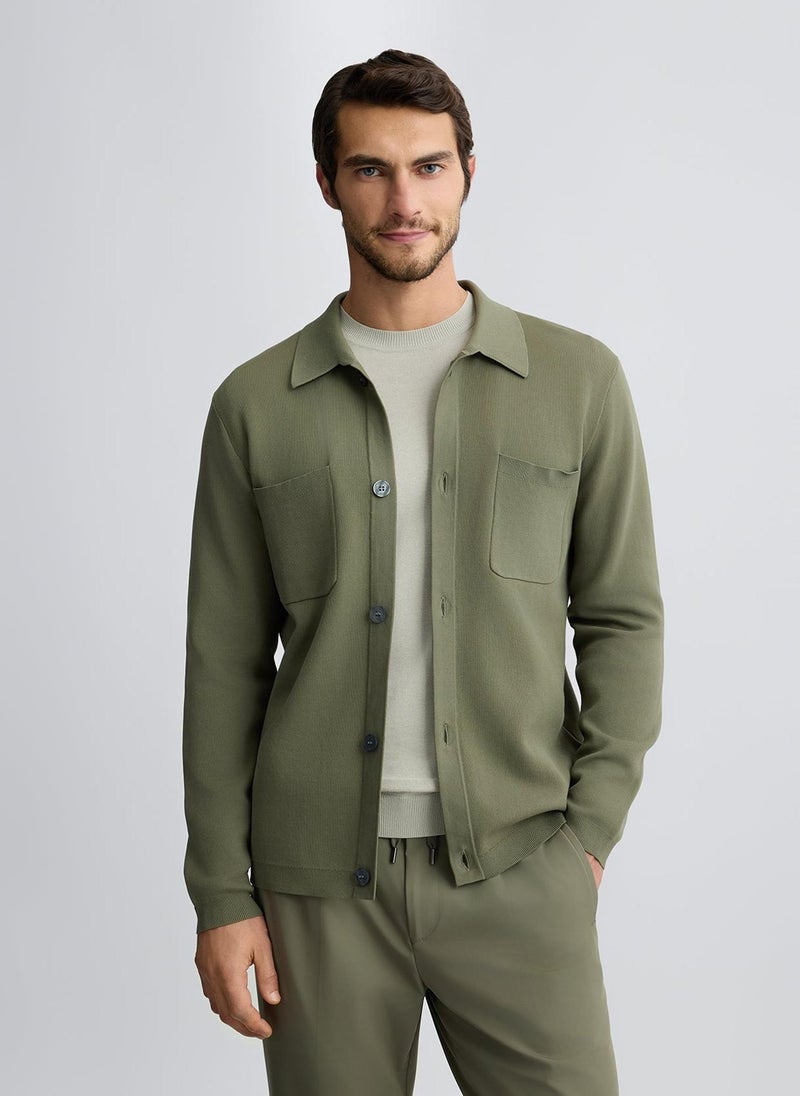 Liu Jo Green Cardigan with Pockets - Image 1
