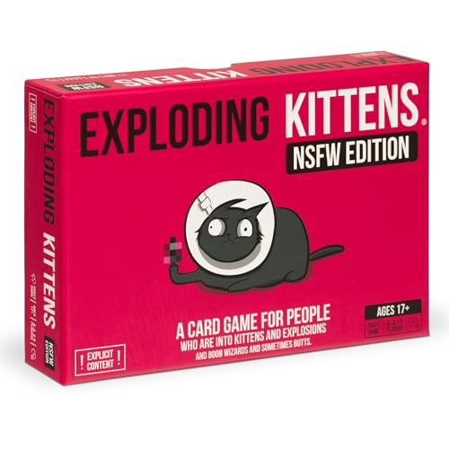 Exploding Kittens NSFW Edition 25 Players Ages 17 15 Minutes to Play Party Family Card Game for Adults - Image 1