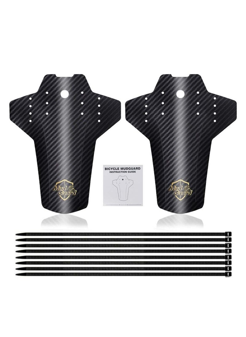 SYOSI 1 Pair Universal Front and Rear Bicycle  Mud Guards, Mountain Bicycle Mud Guards Fits 20"/24"/26"/27.5"/29" Bikes Fat Tire Bike Mud Guards Disc Brake Bicycle Mud Guards Front and Rear Bicycle Fenders  - Image 1