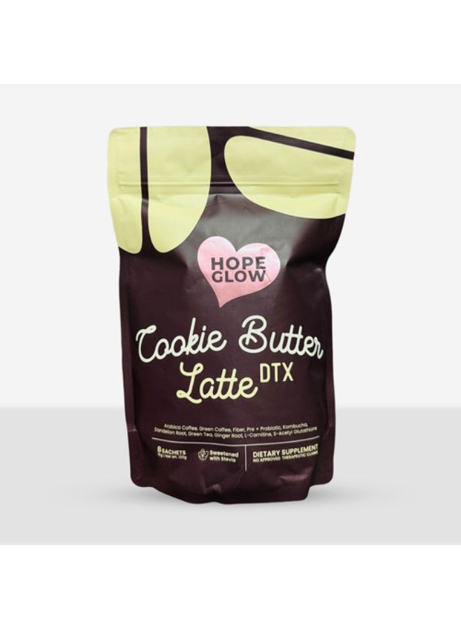 Hope glow cookie butter latte 8 sachets - Image 1