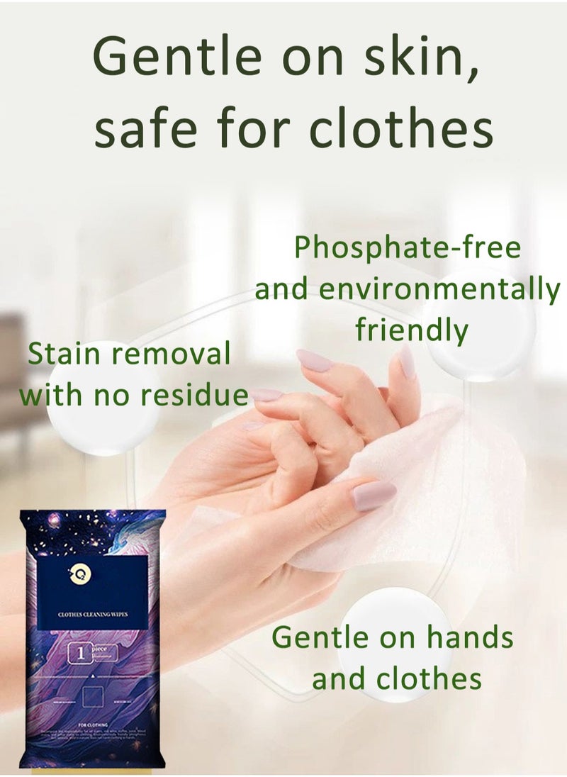 Generic Clothes Cleaning Wipes, Instant Stain and Spot Remover Wet Wipes - 20Pcs  - Image 5