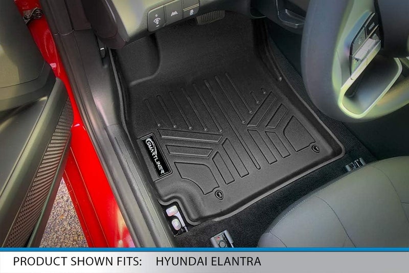 SMARTLINER Custom Fit All Weather Black 2 Row Floor Mats and Cargo Liner Set for 2021 Hyundai Elantra - Image 2