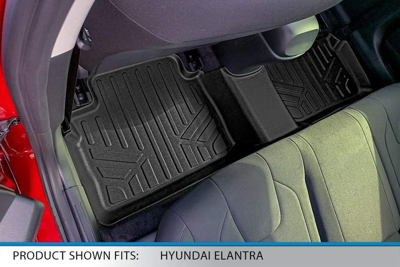 SMARTLINER Custom Fit All Weather Black 2 Row Floor Mats and Cargo Liner Set for 2021 Hyundai Elantra - Image 4