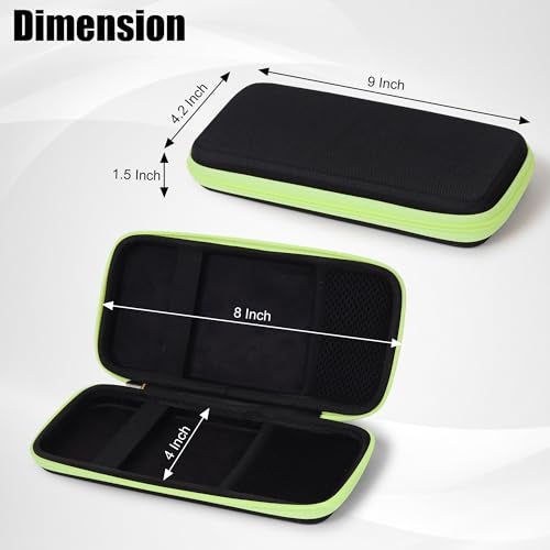 GadgetBite EVA Pencil Case Pen Pouch Holder Bag Stationery Box Large Storage EVA Hard Shell for School Supplies Office Stuff (Medium)-Green - Image 4