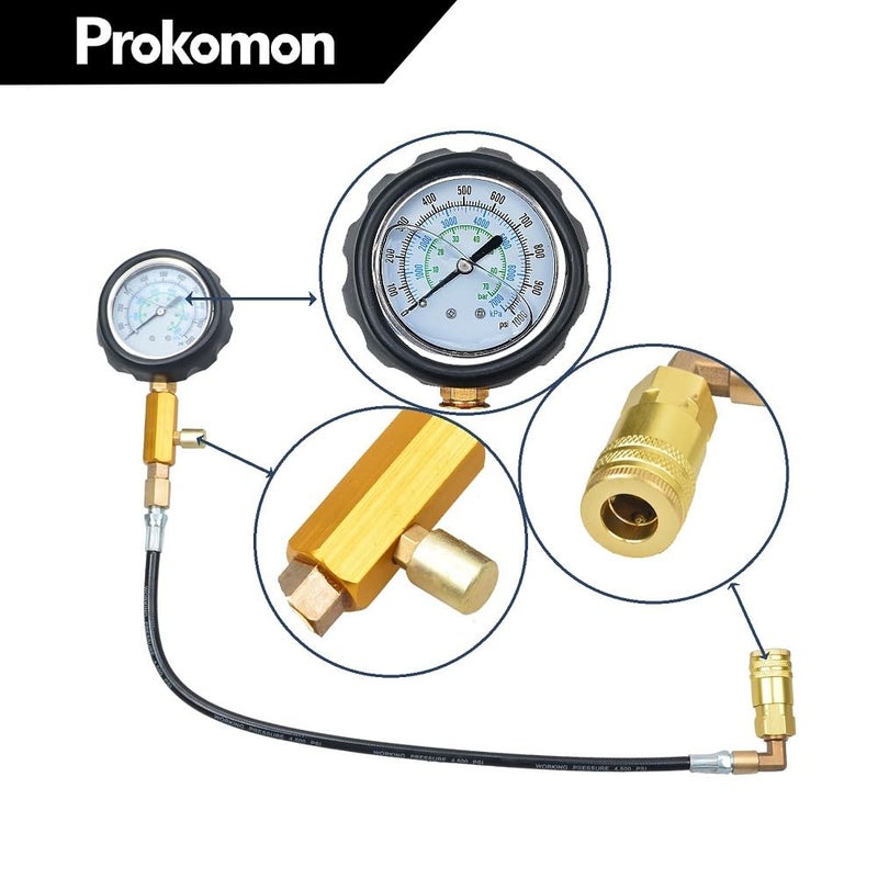 Prokomon 1000 Psi Diesel Engine Compression Tester for Most Diesel Fueled Trucks, Cars and Tractors - Image 4