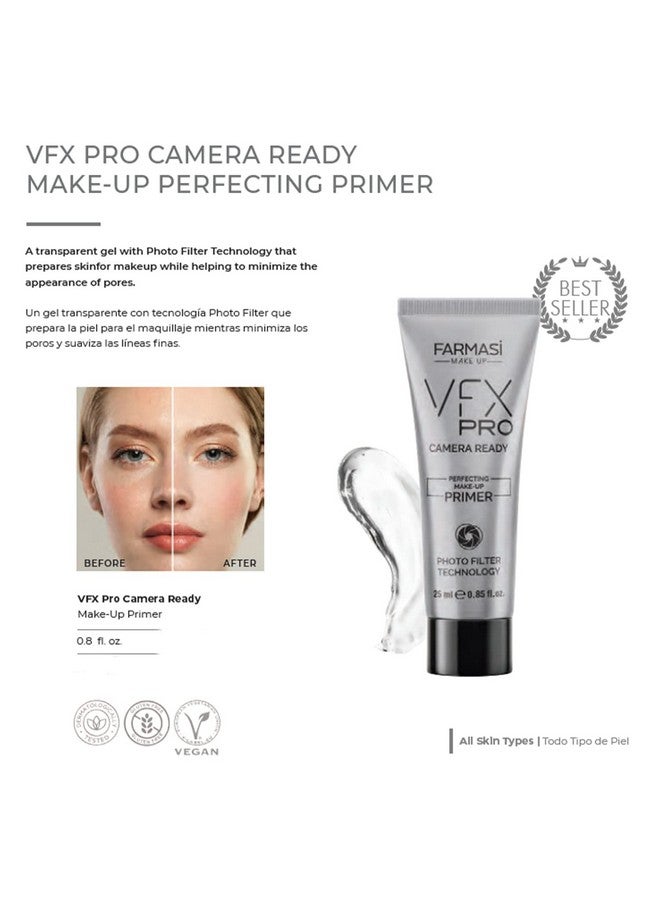 FARMASi VFX Pro Natural Beige and VFX Pro Primer Long Lasting Liquid Foundation Set, Skin Moisturizer Advanced Breathable Hydrating Full Coverage makeup for Face Makeup Set - Image 2