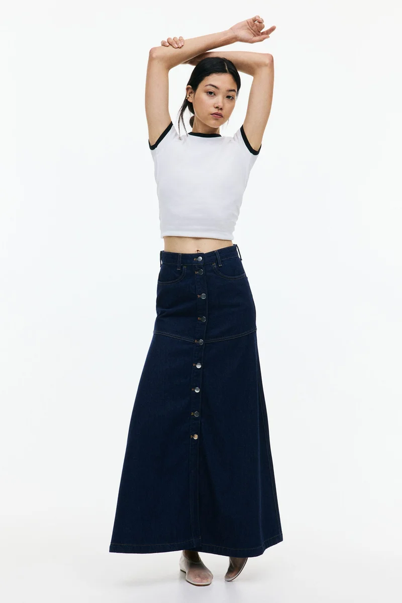 H&M A-line denim skirt