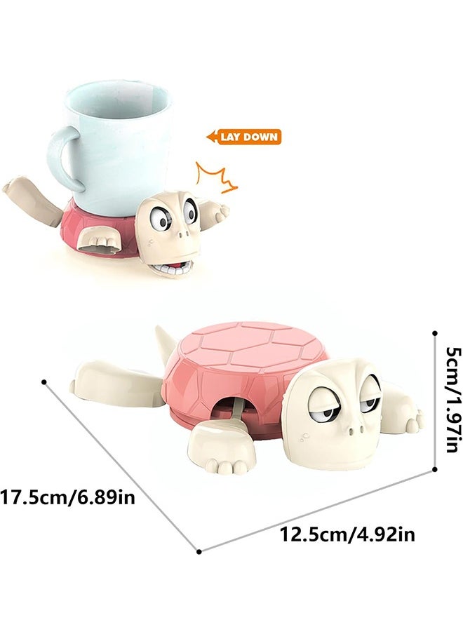 Generic Turtle Coaster Funny Turtle Cup Holder with Surprise Expression - Plastic Drink Pads Expressive Eyes and Raised Limbs for Home Bar Office  - Image 4