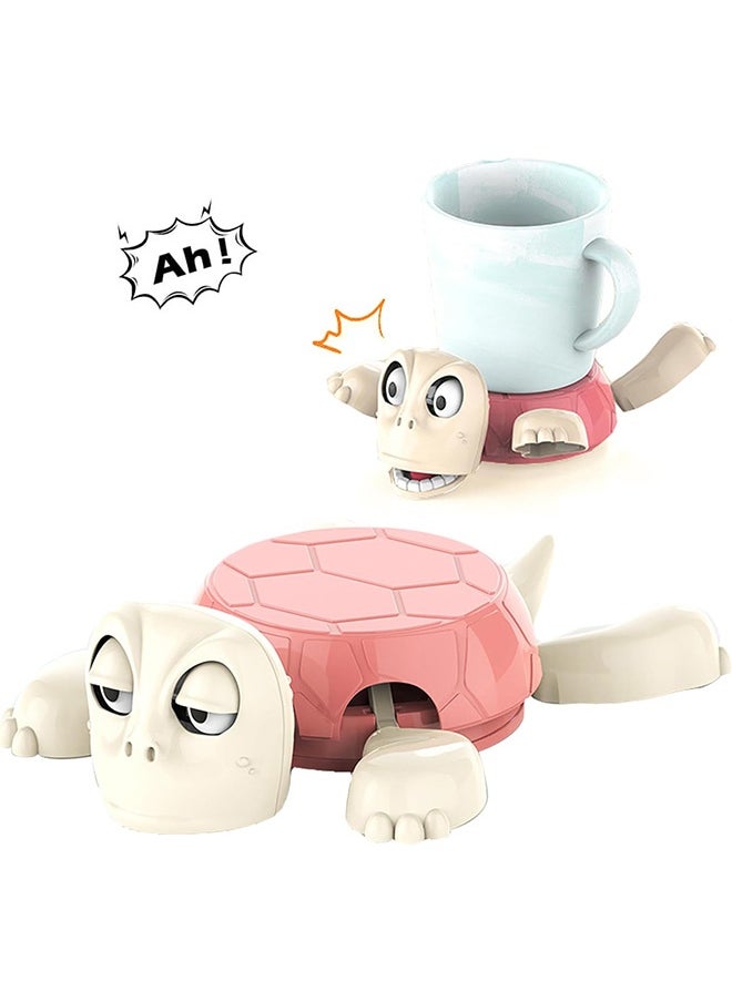 Generic Turtle Coaster Funny Turtle Cup Holder with Surprise Expression - Plastic Drink Pads Expressive Eyes and Raised Limbs for Home Bar Office  - Image 1