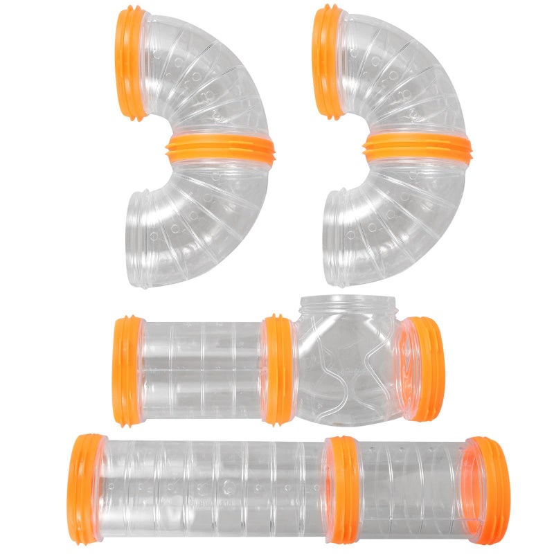 Thickened Plastic Hamster Tube Expandable Tunnel Connector Small Pets Clear Design - Image 2