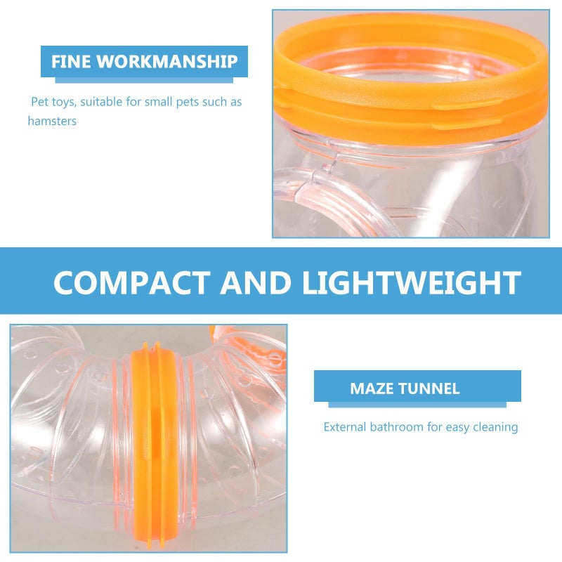 Thickened Plastic Hamster Tube Expandable Tunnel Connector Small Pets Clear Design - Image 4