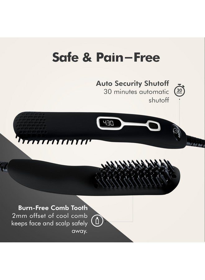 Aberlite EDC - Men's Professional Heated Beard Straightening Brush and Grooming Tool (for 0.5 inch plus Beards) (Black) - Image 4