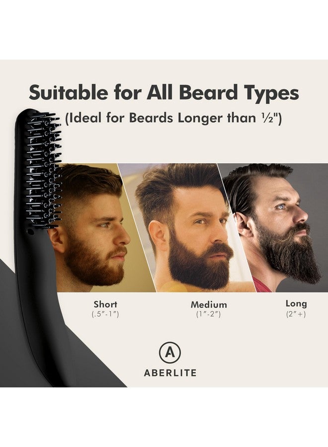 Aberlite EDC - Men's Professional Heated Beard Straightening Brush and Grooming Tool (for 0.5 inch plus Beards) (Black) - Image 3