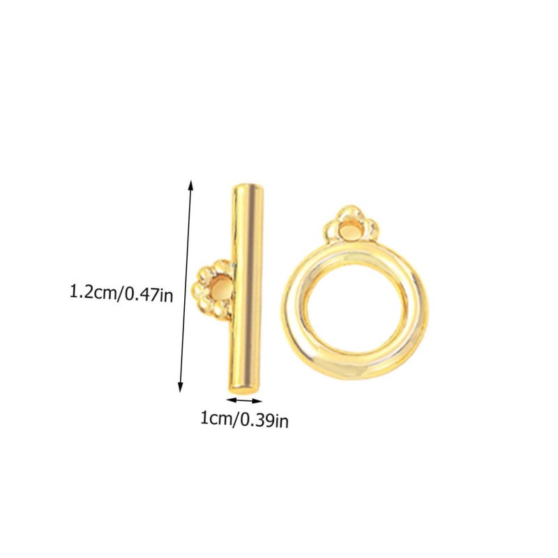 Toggle Clasp 5 Sets Bar Closure Connectors For Bracelets Necklaces Jewelry Making - Image 3