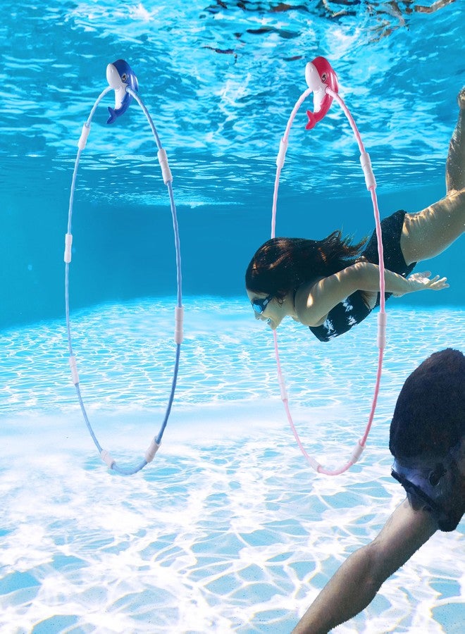 SYNCFUN Pool Toys Diving Rings, 2 Packs Swim Thru Rings Dive Pool Game Underwater for Kids for Summer Activities Party Gifts Outdoor - Image 1
