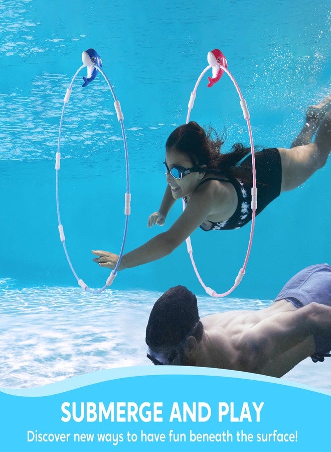 SYNCFUN Pool Toys Diving Rings, 2 Packs Swim Thru Rings Dive Pool Game Underwater for Kids for Summer Activities Party Gifts Outdoor - Image 3