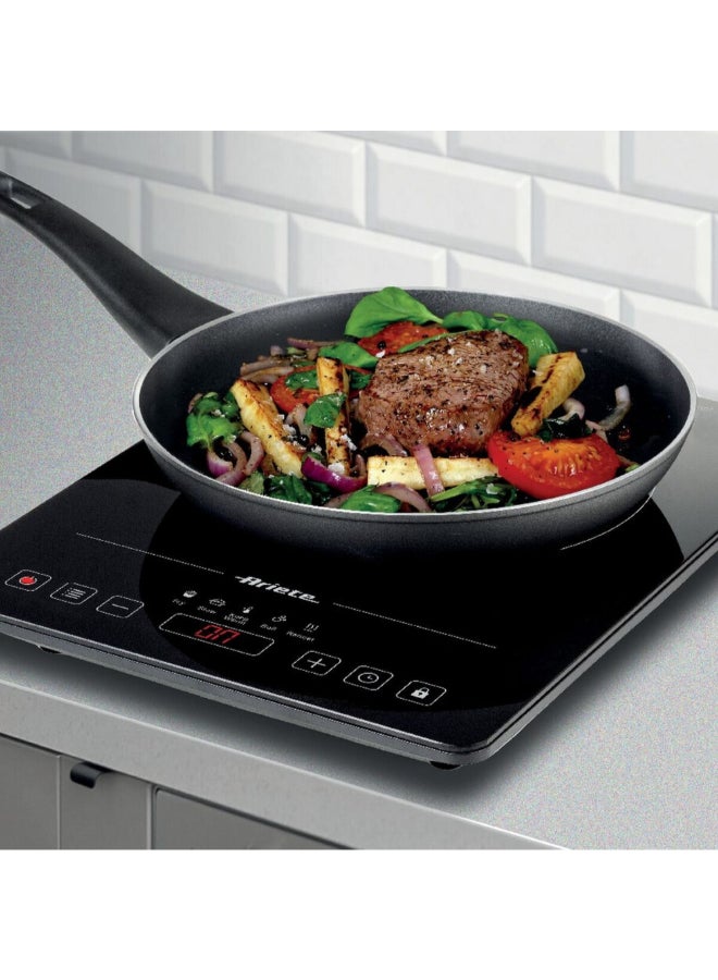 Ariete 2000W Electric Single Induction Hot Plate Black 4.5 x 37 x 29 cm 00C199700ARAS 2000 W 00C199700ARAS - Image 4