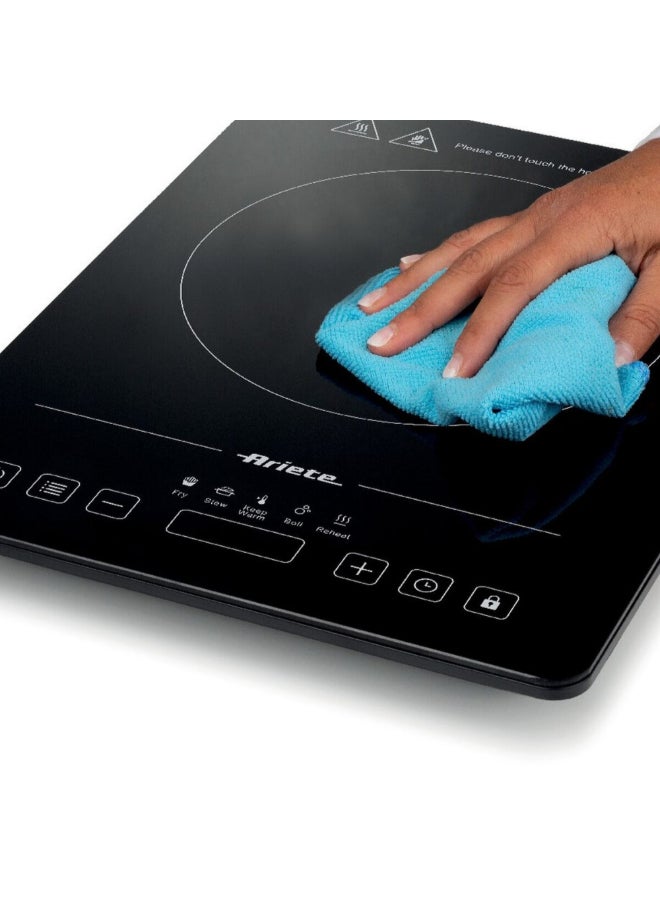 Ariete 2000W Electric Single Induction Hot Plate Black 4.5 x 37 x 29 cm 00C199700ARAS 2000 W 00C199700ARAS - Image 5