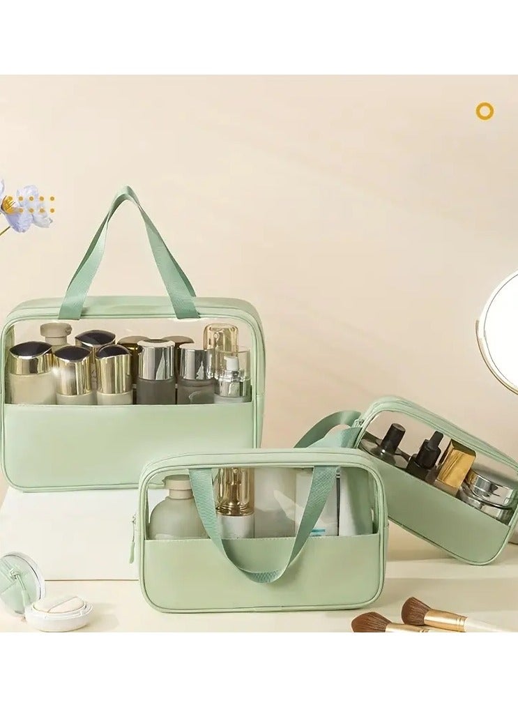 أوريتي حقيبة مكياج شفافة مع سحاب حقيبة مكياج محمولة حقيبة مكياج شفافة للسفر حقيبة حجم كورت حقيبة متوافقة مع شركة طيران المطار حقيبة مكياج للسفر للنساء والرجال حقيبة مكياج شفافة كبيرة - Image 2