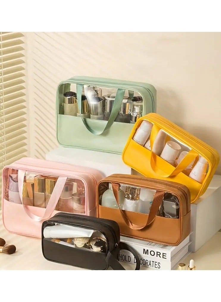 أوريتي حقيبة مكياج شفافة مع سحاب حقيبة مكياج محمولة حقيبة مكياج شفافة للسفر حقيبة حجم كورت حقيبة متوافقة مع شركة طيران المطار حقيبة مكياج للسفر للنساء والرجال حقيبة مكياج شفافة كبيرة - Image 3