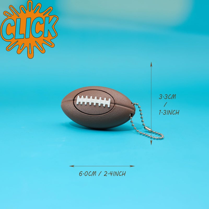 minihope Football Click Fidget Toy â€“ 3D Printed Mini Stress Ball â€“ Eco PLA Sports Keychain Gadget for Adults - Image 5