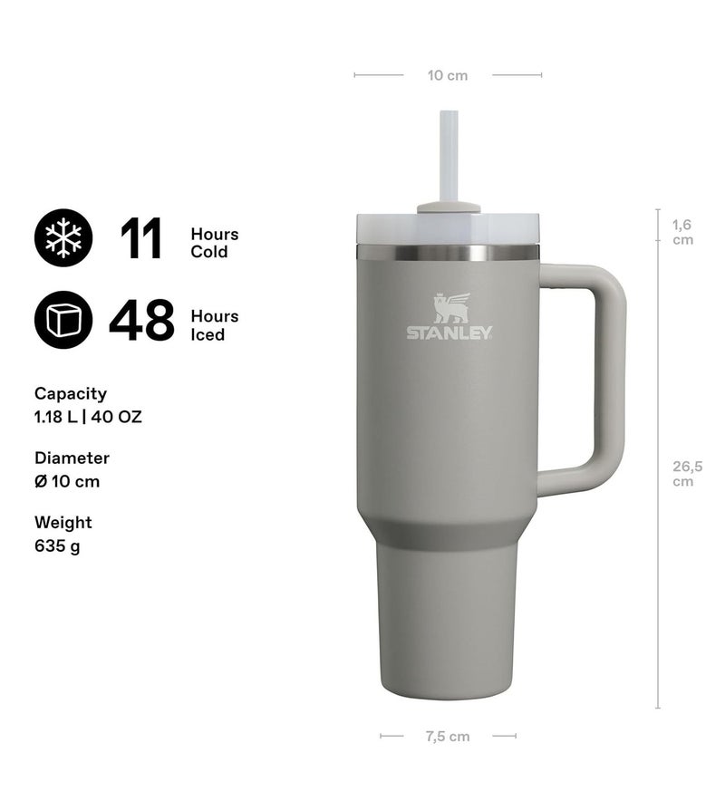 Stanley Travel Mug | Keeps cold drinks fresh for 11 hours – Keeps iced drinks fresh for 48 hours – Stainless steel travel mug with straw, handle, and lid – Dishwasher-safe travel mug - Image 4
