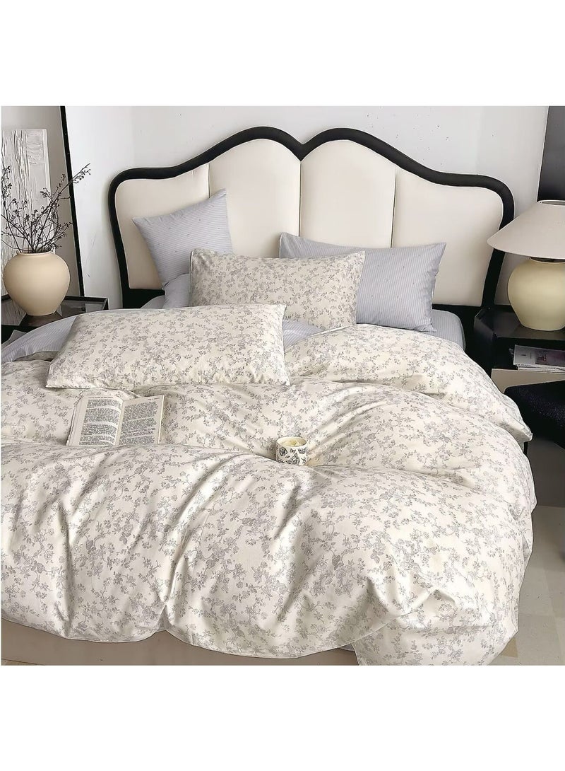 Duoduo home 100%cotton,high quality duvet cover set , king size ,6pcs set with duvet cover 220*240cm+fit sheet+4pcs pillowcases