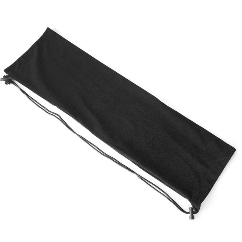 Badminton Racquet Cover Black Soft Fleece Fabric Drawstring Closure - Adjustable Strap Easy To Fold Racquet Storage Bag for 1-3 Badminton Racquets - Image 1