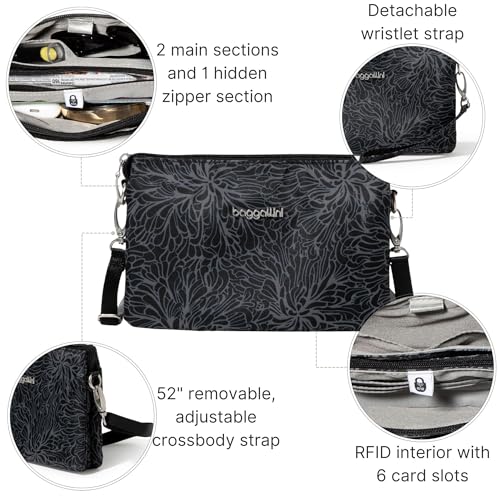 Baggallini The Only Mini Bag - 8.25"x 5.5" Lightweight Small Wristlet Crossbody Bag - Image 3