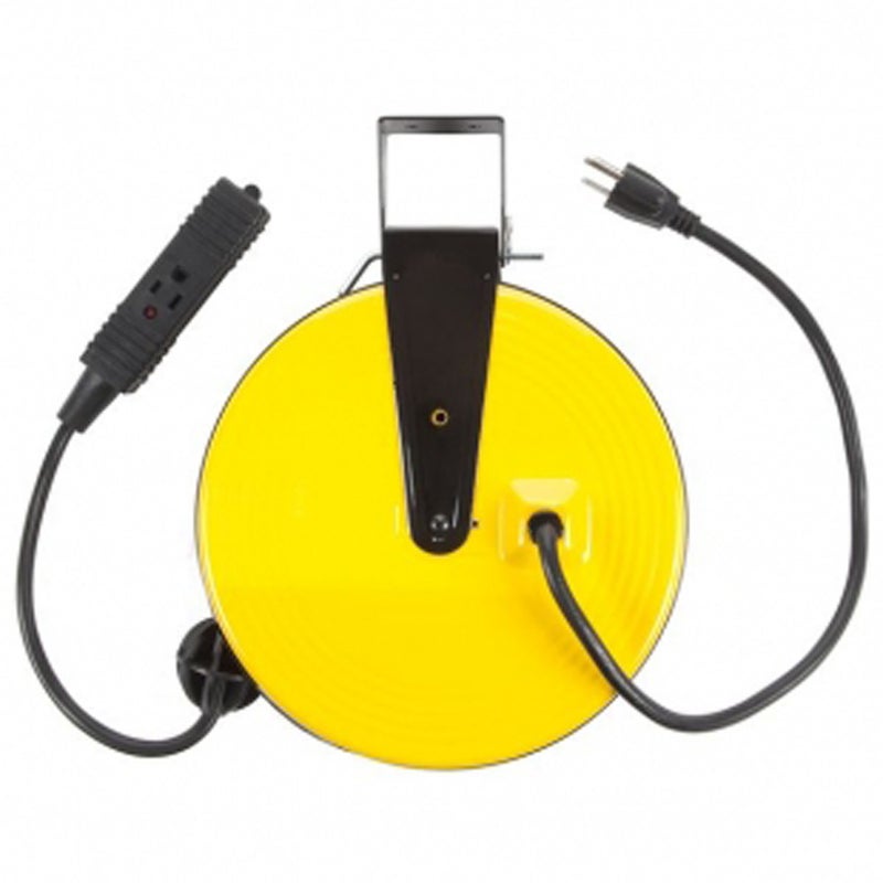 Bayco 30ft Retractable Metal Cord Reel w/3 Outlets - 10amp - Image 5