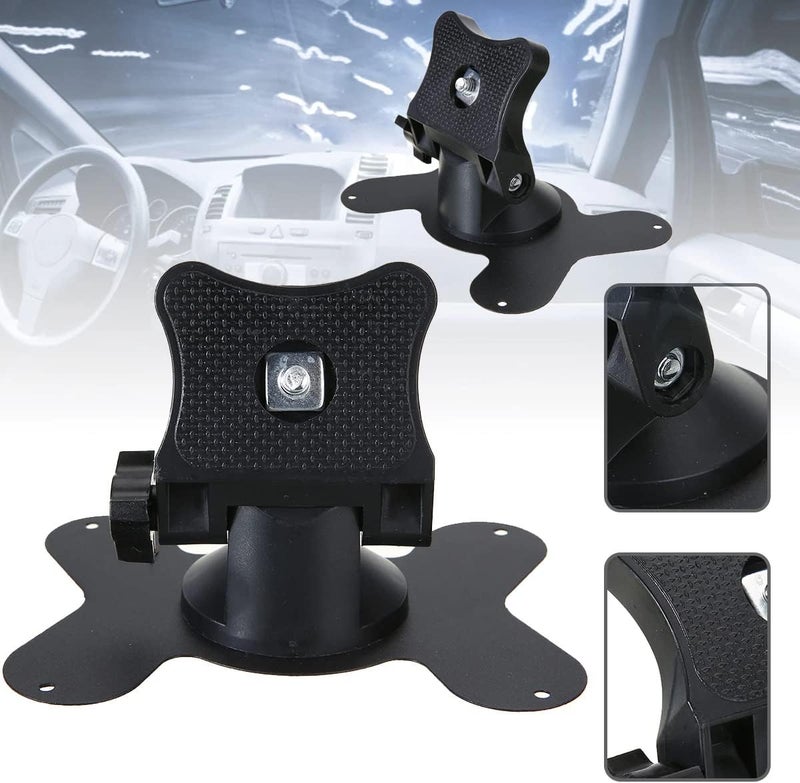 Car Monitor Mount: 2 Pack Black Metal Industrial-Grade Adhesive Dashboard Bracket - Universal Fit For 7–9 Inch Displays, Non-Slip Grip For Rear View Monitor For Car Backup Camera System, DIY Home Inst - Image 2
