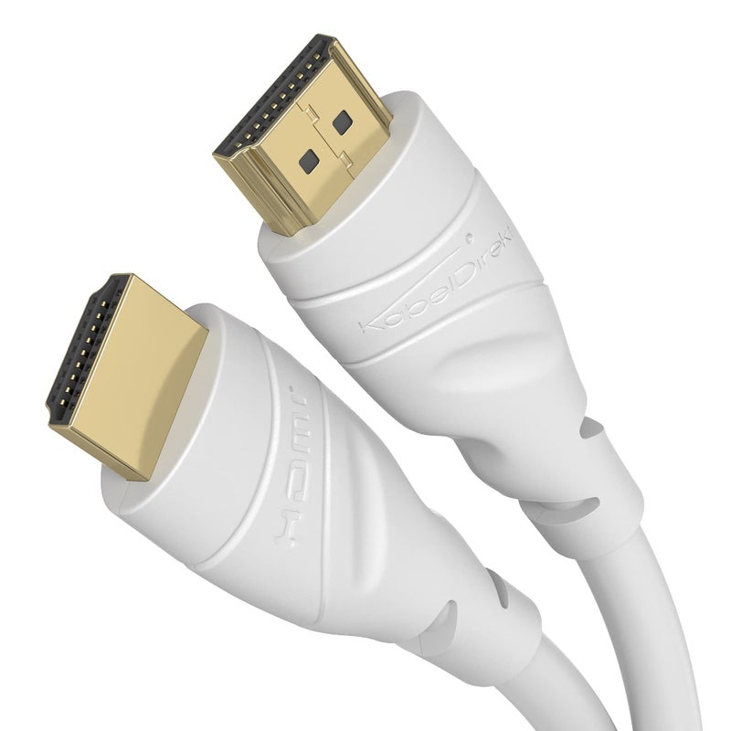 KabelDirekt 8K 4K HDMI Cable 66ft More HDMI Cables 05ft75ft GermanEngineered HDMI Cord Supports 10K8K60Hz4K120Hz HDMI Cable for HDTV PC PS5 Xbox Switch White - Image 2