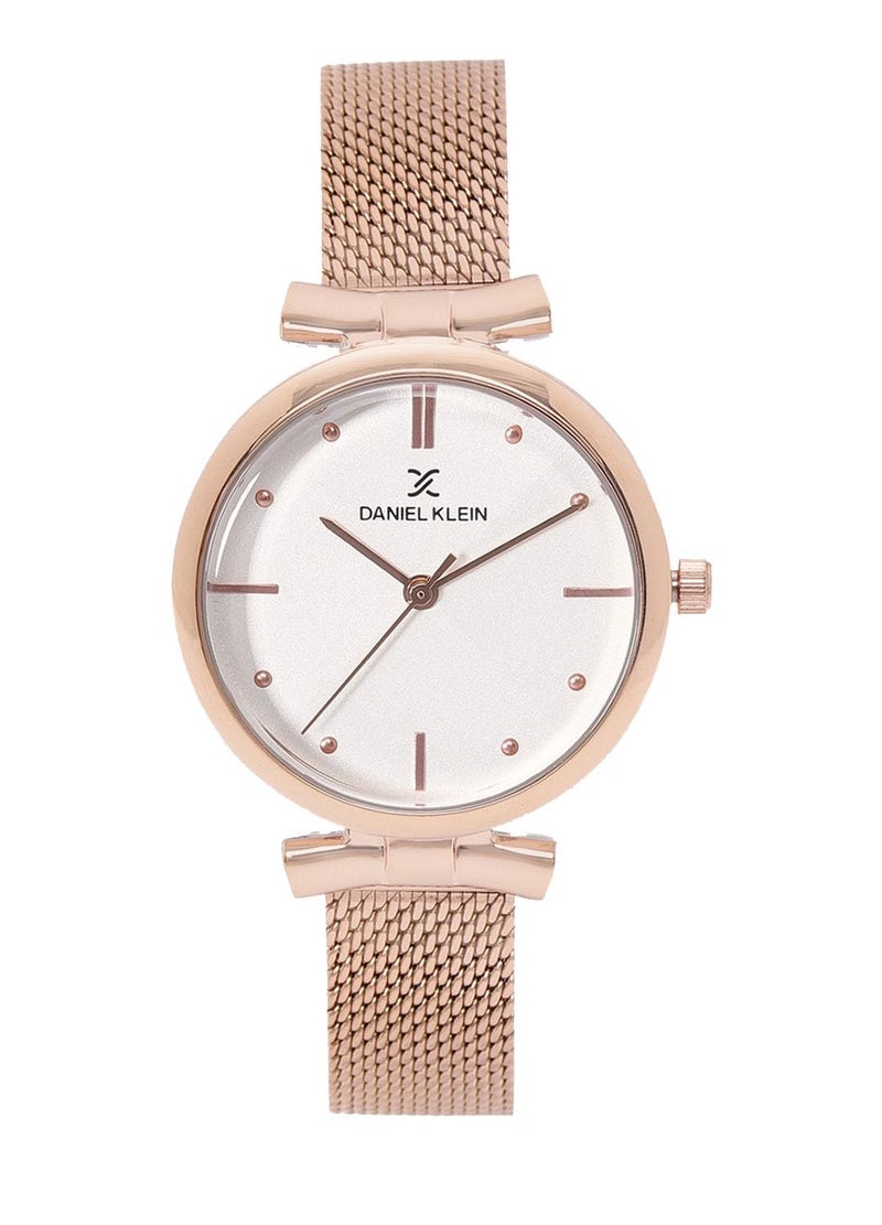 Daniel Klein Metal Analog Silver Dial Women's Watch-Dk11956-2 - Image 1