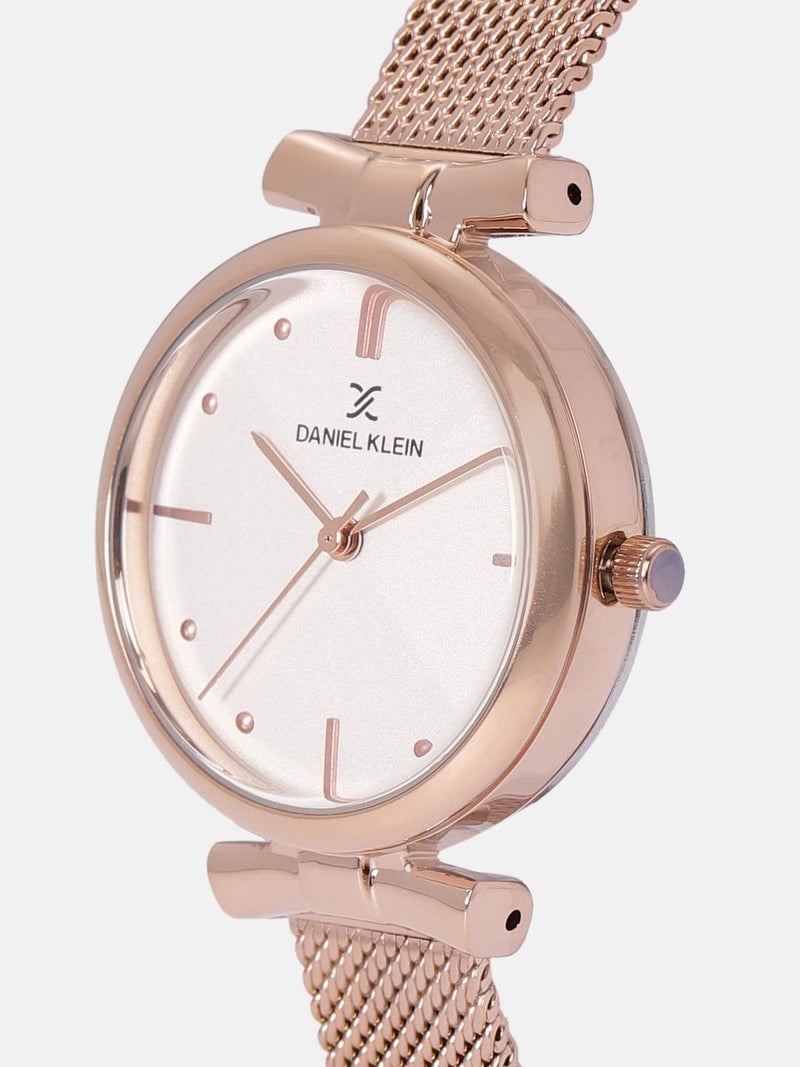 Daniel Klein Metal Analog Silver Dial Women's Watch-Dk11956-2 - Image 4