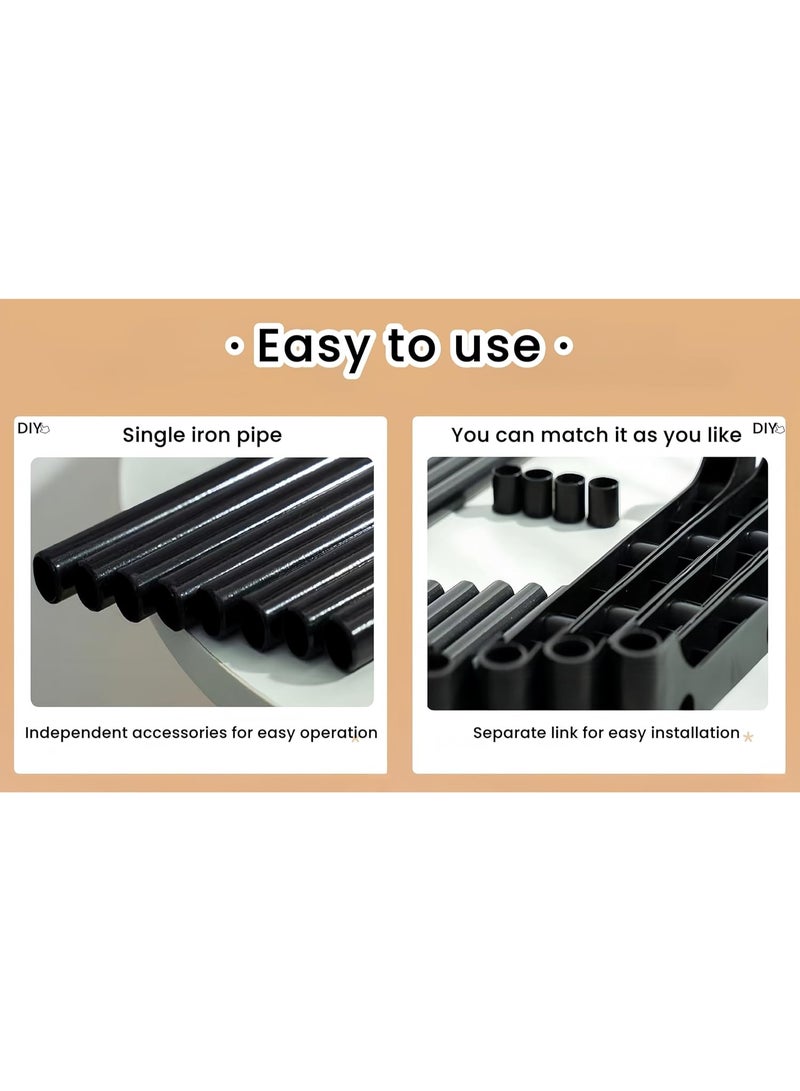 Beauenty 6-Tier Free Standing Shoe Racks,High foot design,Multi Scenario Functional Support Space Saving Organizer,Shoe Rack Cabinet Stackable Tower for Entryway,Hallway,Closet(Black) - Image 3