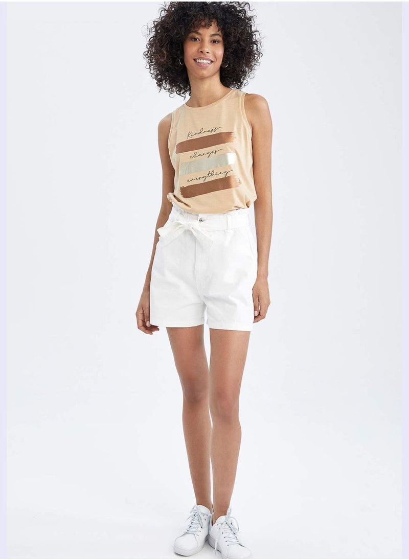 DeFacto Regular Fit Crew Neck Slogan Printed Singlet  - Image 2