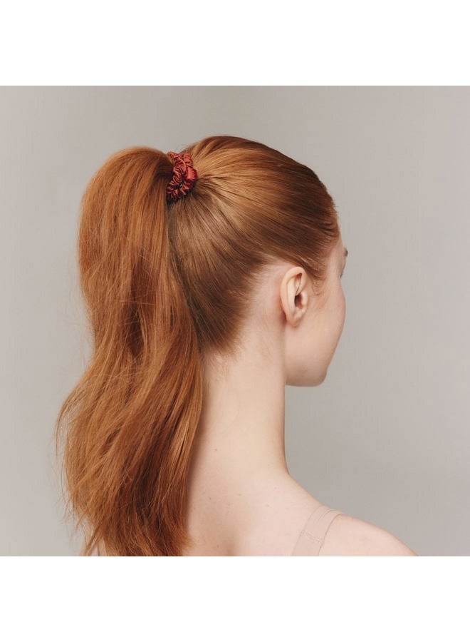 SLIP رباط شعر حرير رفيع - كستنائي | مجموعة من 4 رباطات شعر حرير رفيعة نقية | 100% حرير توت، مضاد للتجاعيد، لطيف على الشعر، يقلل من التكسر | أنيق، متين، مثالي لجميع أنواع الشعر - Image 5