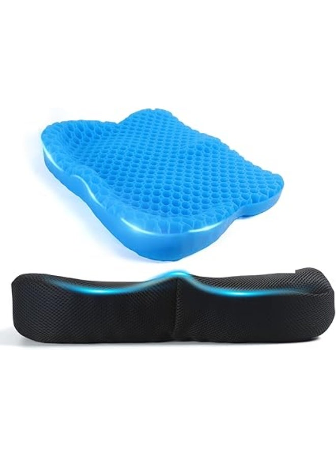 Gel Seat Cushion - Breathable Office Chair Cushion with Honeycomb Design, Comfortable and Great for Long Sitting, Home, Car, and Wheelchair - Size L - Image 1