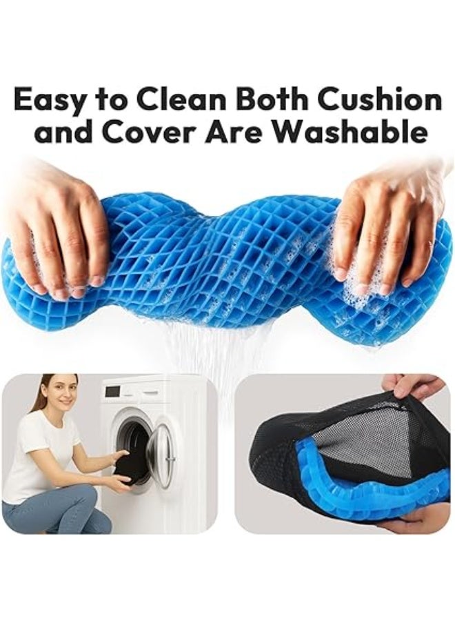 Gel Seat Cushion - Breathable Office Chair Cushion with Honeycomb Design, Comfortable and Great for Long Sitting, Home, Car, and Wheelchair - Size L - Image 5