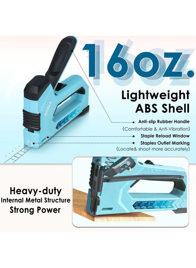SHALL 6-in-1 Staple Gun Heavy Duty - Upholstery Stapler Nail Gun with 4000 Counts Staples, Manual Brad Nailer with Staple Remover for Wood, Crafts, Fabric, Cable, Wall, Decoration, Furniture - Image 4