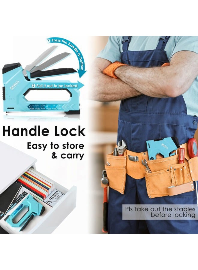 SHALL 6-in-1 Staple Gun Heavy Duty - Upholstery Stapler Nail Gun with 4000 Counts Staples, Manual Brad Nailer with Staple Remover for Wood, Crafts, Fabric, Cable, Wall, Decoration, Furniture - Image 5