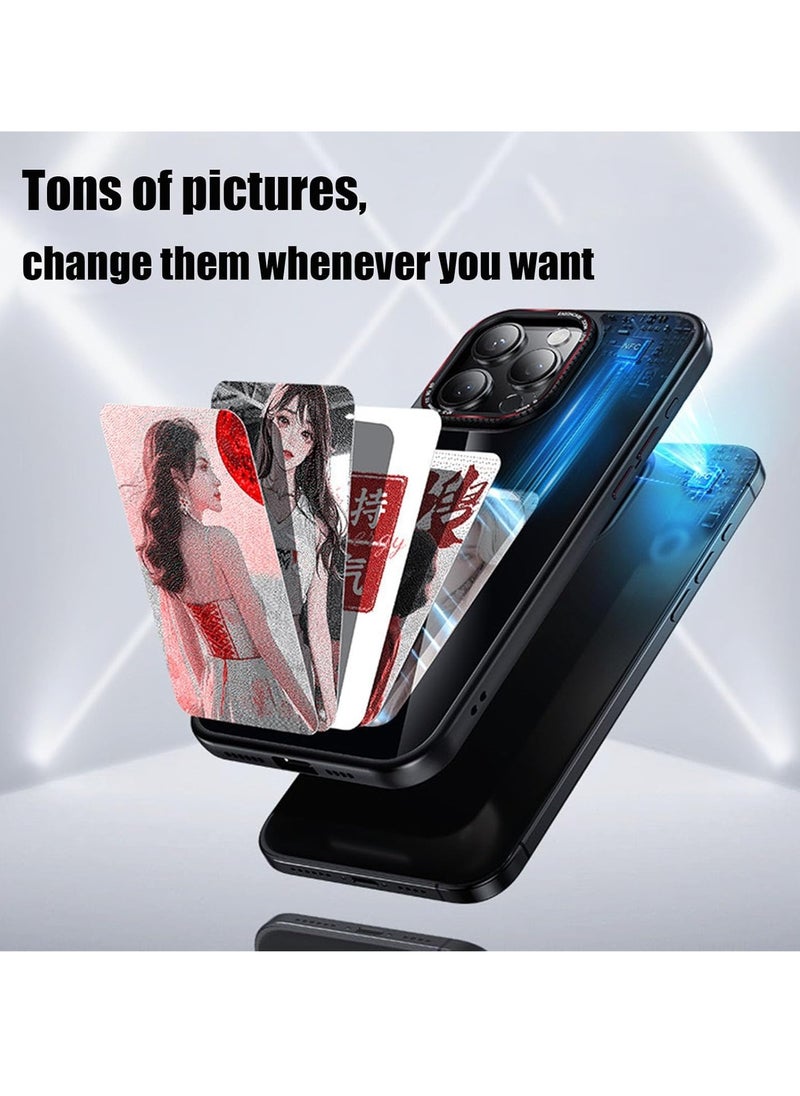 Generic - Smart NFC Ink Phone Case Compatible for iPhone 16 Pro Max, Customizable E-Ink Screen DIY Images Long-Lasting Display Fast Transmission (Black) - Image 1