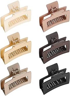 Toderoy 6 PCS Big Hair Claws, Hair Claw Clips for Thick Hair and Thin Hair, Acrylic Large Jaw Clips, Non-slip French Style Hair Accessory for Women and Girls, 3.34 Inches Stylish Hair Clamps (Brown) - pzsku/ZDD800E4757248C500335Z/45/_/1721640695/17d9bfd7-a389-42d7-a046-ec21c3f7eb8f