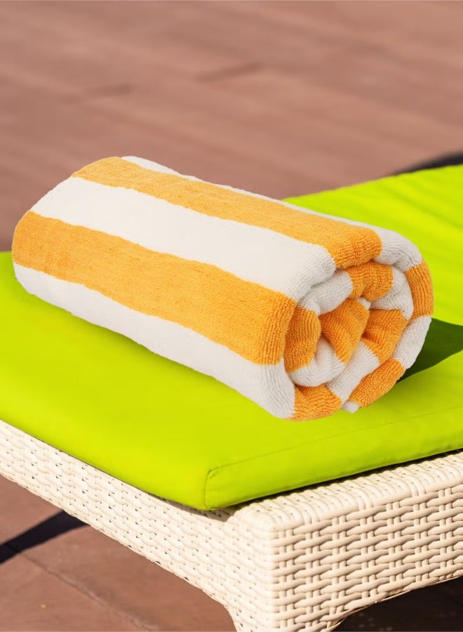 2-Pieces Oversized Beach Towels Extra Large 100% Cotton Summer Pool Cabana Stripe Highly Absorbent And Soft Towel 90x180cm - Image 1