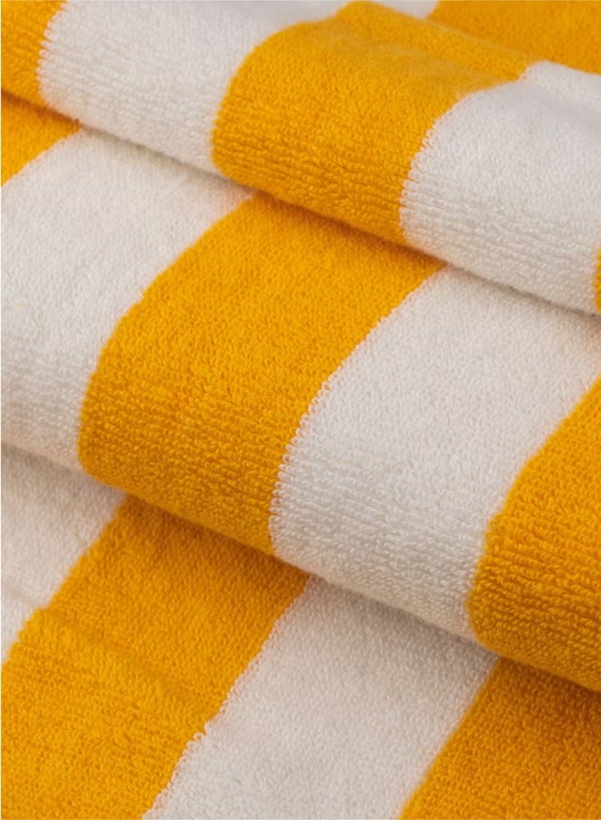 2-Pieces Oversized Beach Towels Extra Large 100% Cotton Summer Pool Cabana Stripe Highly Absorbent And Soft Towel 90x180cm - Image 3