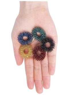NQOOH Sensory Fidget Rings Set for Stress and Anxiety Relief with 10 Unique Pieces for Finger Massage and Focus Enhancement  - Image 3