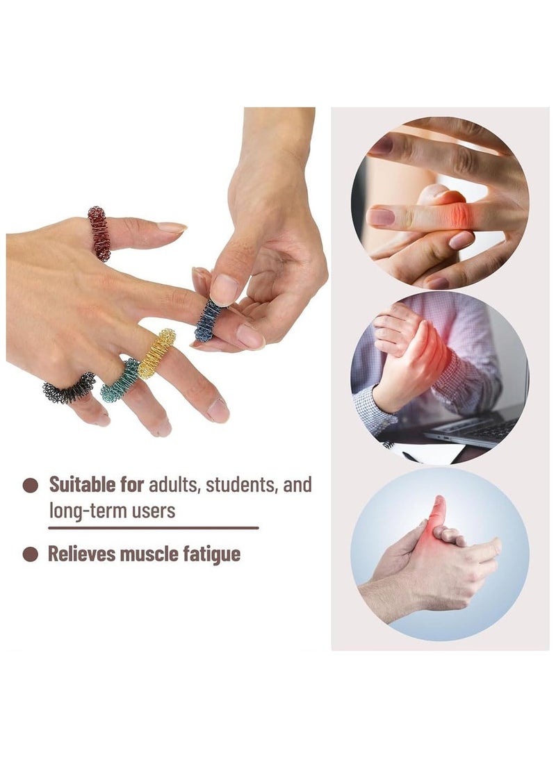 NQOOH Sensory Fidget Rings Set for Stress and Anxiety Relief with 10 Unique Pieces for Finger Massage and Focus Enhancement - Image 4