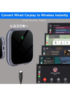 Generic Wireless CarPlay Adapter for iPhone – Stable, Fast for Car Factory Wired to Wireless Carplay Dongle Carplaybox-No Latency for Apple iOS 10+ to Car Screen w/USB C, A (Space Gray)  - Image 2